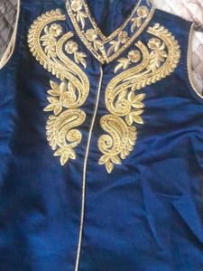 Fully New  Navy Blue Silk lahenga looki