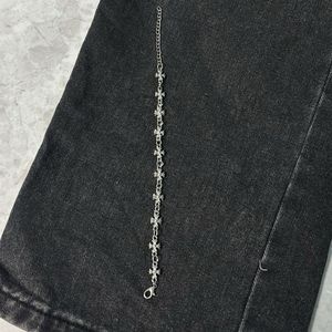 Silver Cross Chain Bracelet