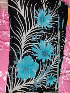 Boho Chic Floral Print Sheer Saree
