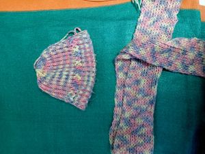 Hand-Knitted Pastel Scarf &amp; Hat Set