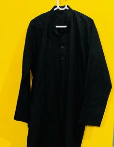 Men’s Black Embroidered Kurta