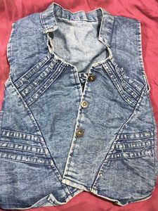 Not used Denim Vest with Studs