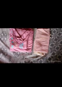 Embroidered Pink Kurta Set with Dupatta
