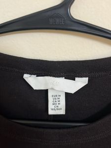 H&amp;M Deep Brown Long Sleeve Top