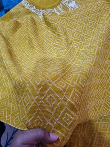 Elegant Mustard Yellow Woolen Salwar Suit Set with