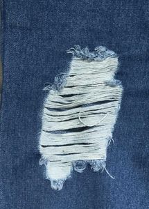Ripped Blue Denim Jeans