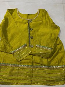 Beautiful Green Kurta with Embellishments