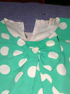 Green Polka Dot Top
