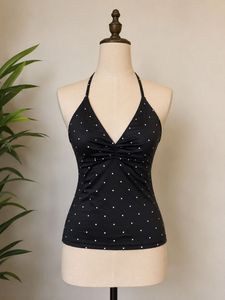 Black Polka Dot Top