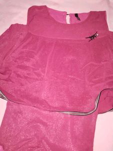 Sparkling Magenta Peplum Top