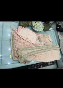 Beautiful Peach Kurta Set with Dupatta
