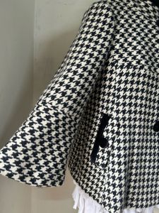 Babydoll Houndstooth Coat