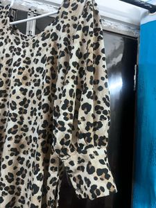 Leopard Print Midi Dress