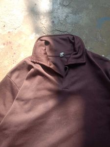 Brown Long Sleeve tshirt boxy fit