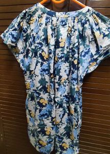 Floral Print Button-Up Blouse