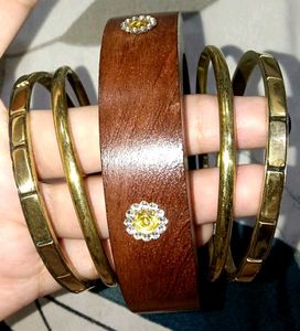 Set of 5 Mixed Metal Bangles