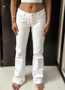 Stylish White Bootcut Jeans
