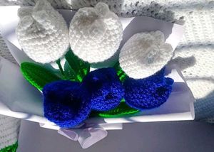 Crochet Tulip🌷 Bouquet💐 - Handmade Knitted Flowe
