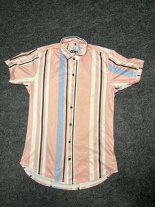 Men's Striped Short Sleeve Shirt