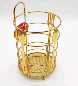 Stylish Gold Utensil Holder