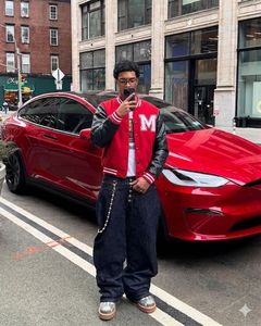 Red Bankai Cool Varsity Unisex Jacket