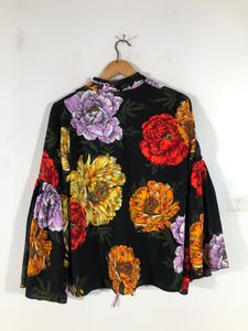 Black Floral Printed Top(Women’s)