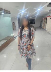 Floral Print Kurta with embroidery work