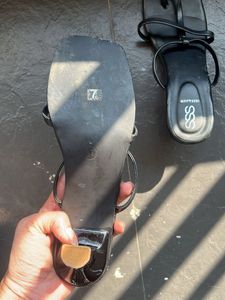 Minimalist Black Thong Sandals