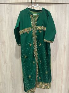 Green Embroidered Kurta Pant Set