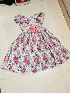 Floral Print Pleated Dress