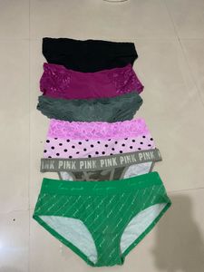 Victoria's Secret Pink Panty Bundle of 6