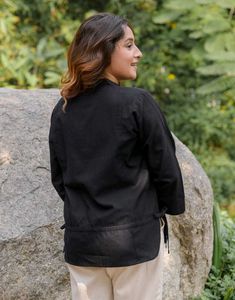 Stylish Black Cotton Kurta/Top