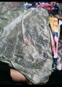 Pure jimmi choo saree with stitched blouse upto 42