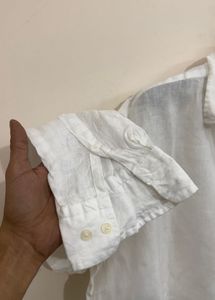Men's White Linen Shirt