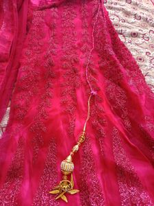 Stunning Pink Embroidered Lehenga Set