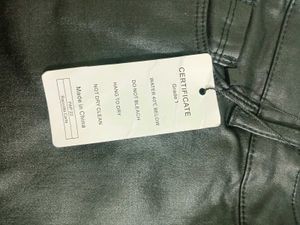 Black Faux Leather Mini Skirt Free Size S to M