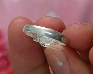 pure silver pearl ring