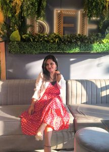 Red Polka Dot Tiered Dress