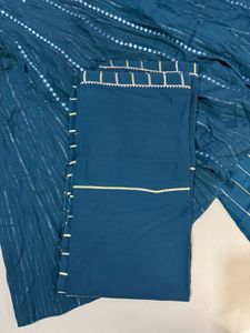 Elegant Teal Kurta Set with Sharara