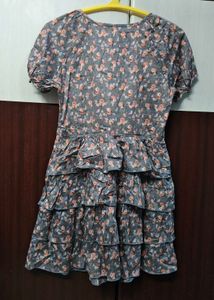 Tiered Floral Print Dress