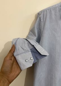 Striped Button-Up Shirt