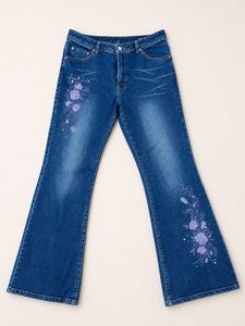 Embroidered Flared Jeans