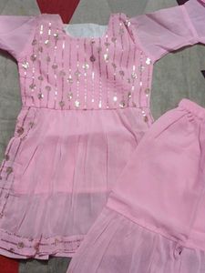 Pink sharara set