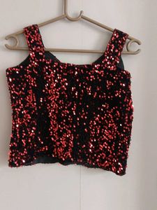 Sparkling Sequin Blouse Strechable Unused