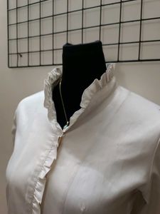 silk ruffle shoujo korean shirt ⁠*⁠.⁠✧