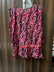 Pink &amp; Black Print Sleeveless Top