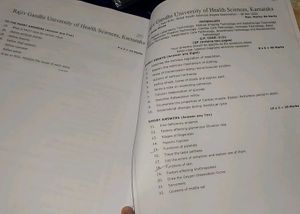 Physiology Exam Paper - RGUHS 2015