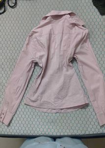 fitted Y2K Pink Button-Up Shirt