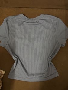 Stylish Dark Gray Cropped Cotton Top