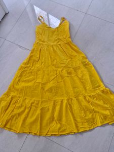 Tiered Yellow Maxi Sundress